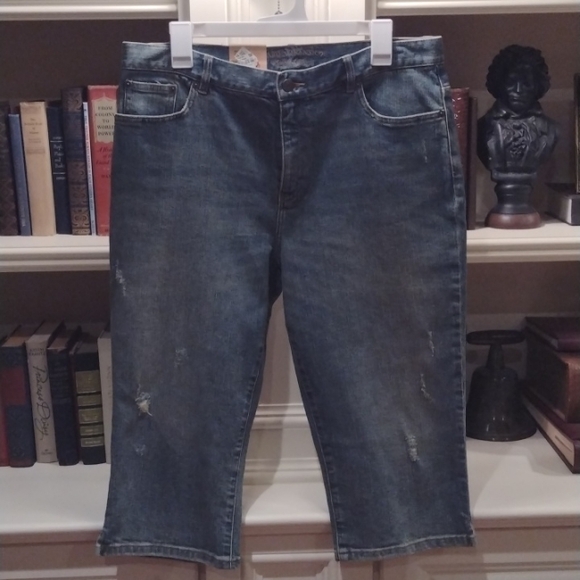 Ralph Lauren Good Jeans - Lauren Jeans Co. Classic Mid-Calf Stretch Jeans - 14P - Picture 3 of 9